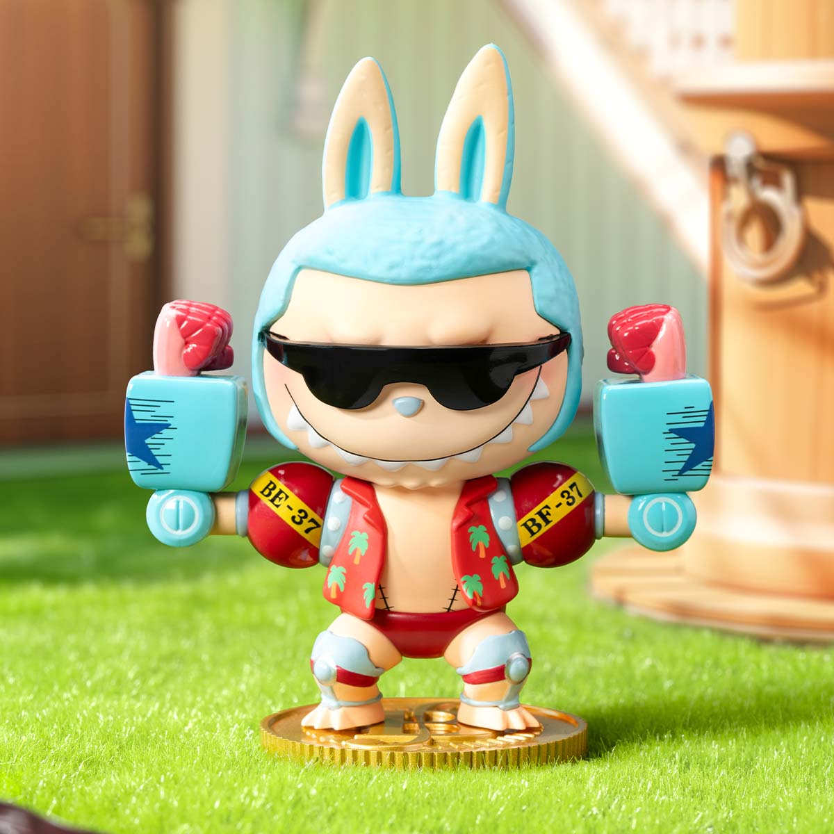 Figurine Labubu x One Piece x Franky