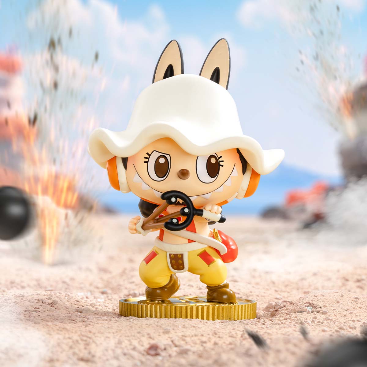 Figurine Labubu x One Piece x Usopp