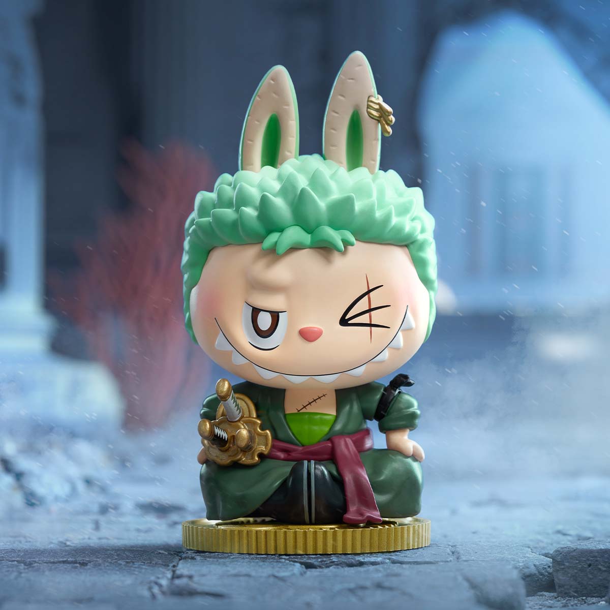 Figurine Labubu x One Piece x Rorona Zoro